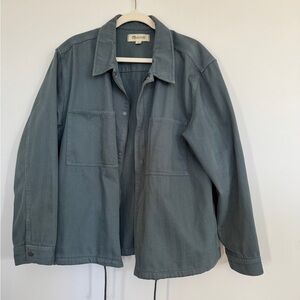 Madewell Slate Blue Shirt Jacket